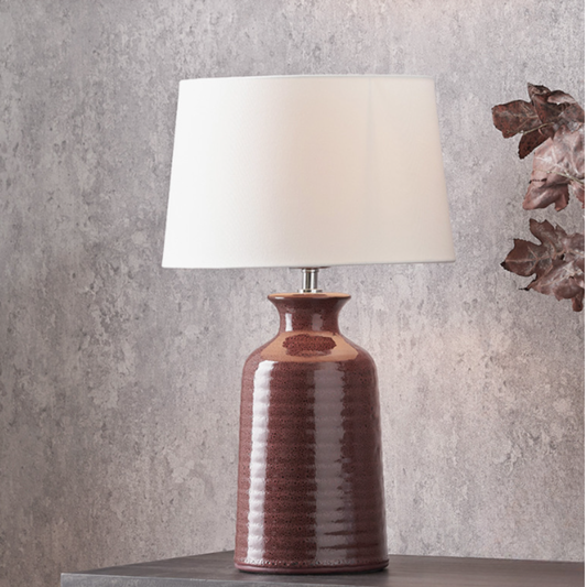HELKA Mulberry Reactive Glaze Table Lamp