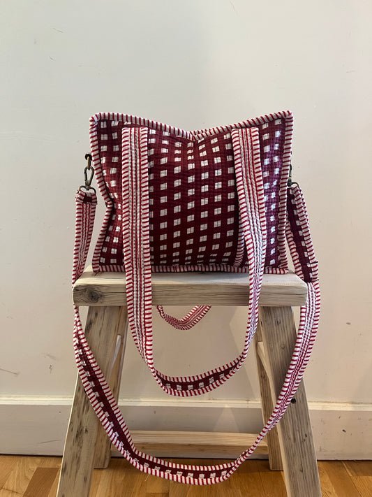 MULBERRY CHECK Cross Body Tote Bag
