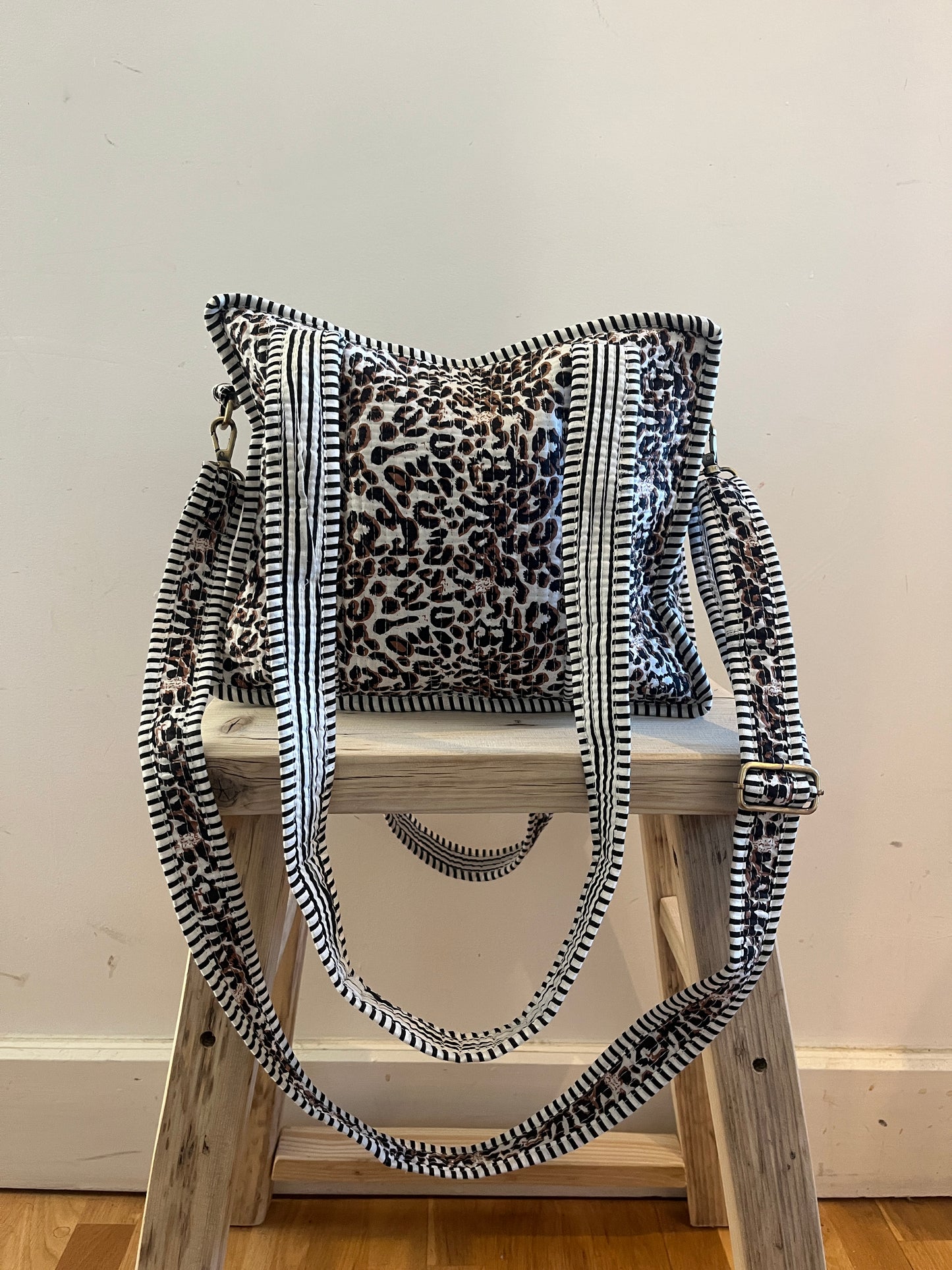 LEOPARD Print Cross Body Tote Bag