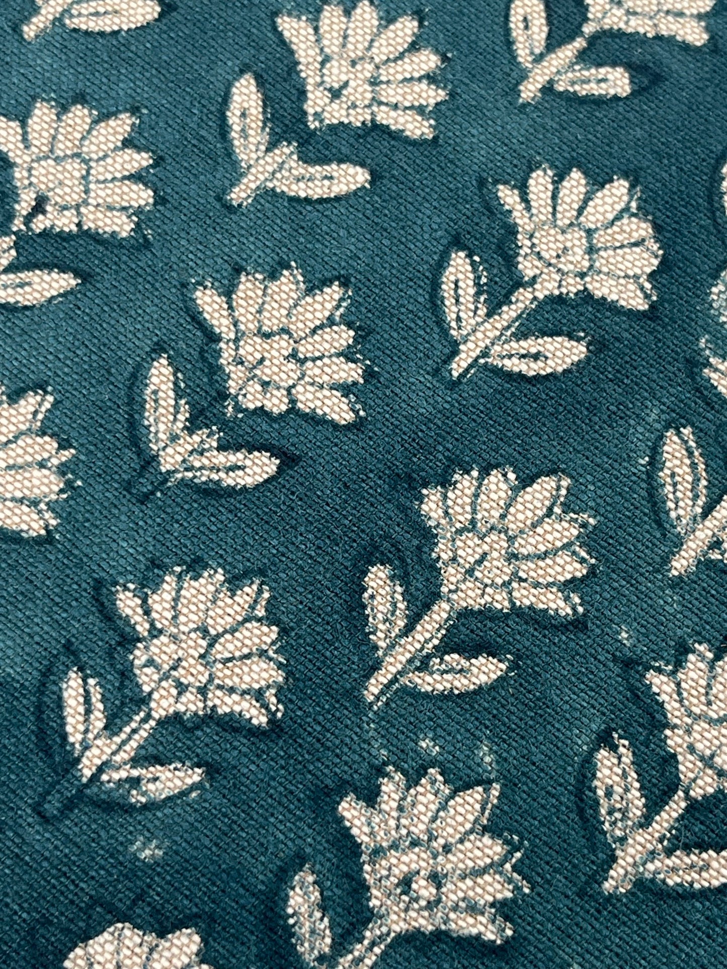 INDIA Hand Block Printed Cushion - Indigo/ Stone
