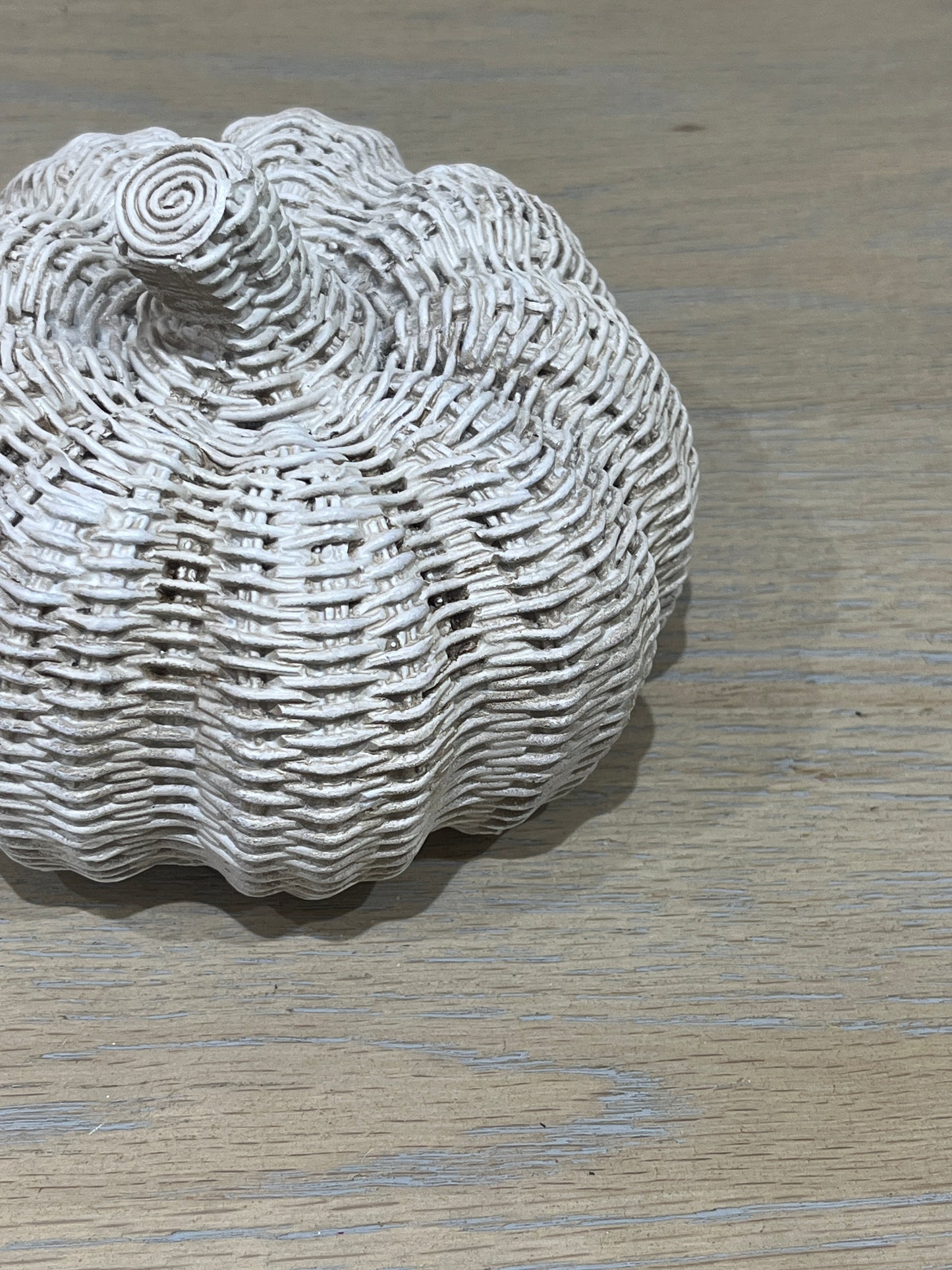 Wicker Style Pumpkin - Grey