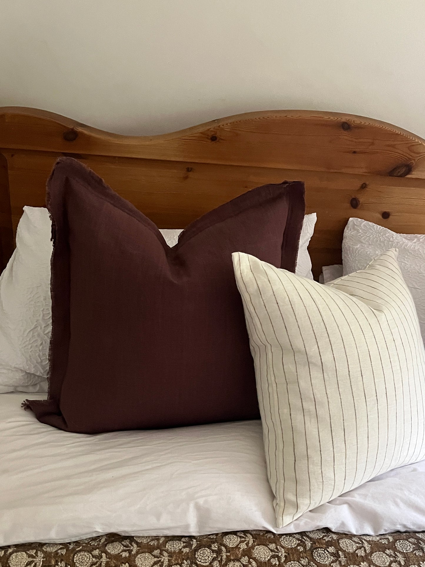 Plum Cushion – 100% Linen