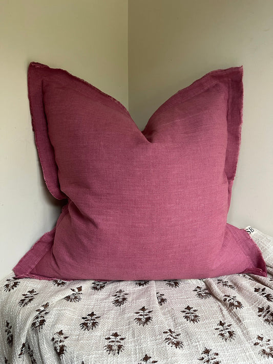 Rosewood Cushion – 100% Linen
