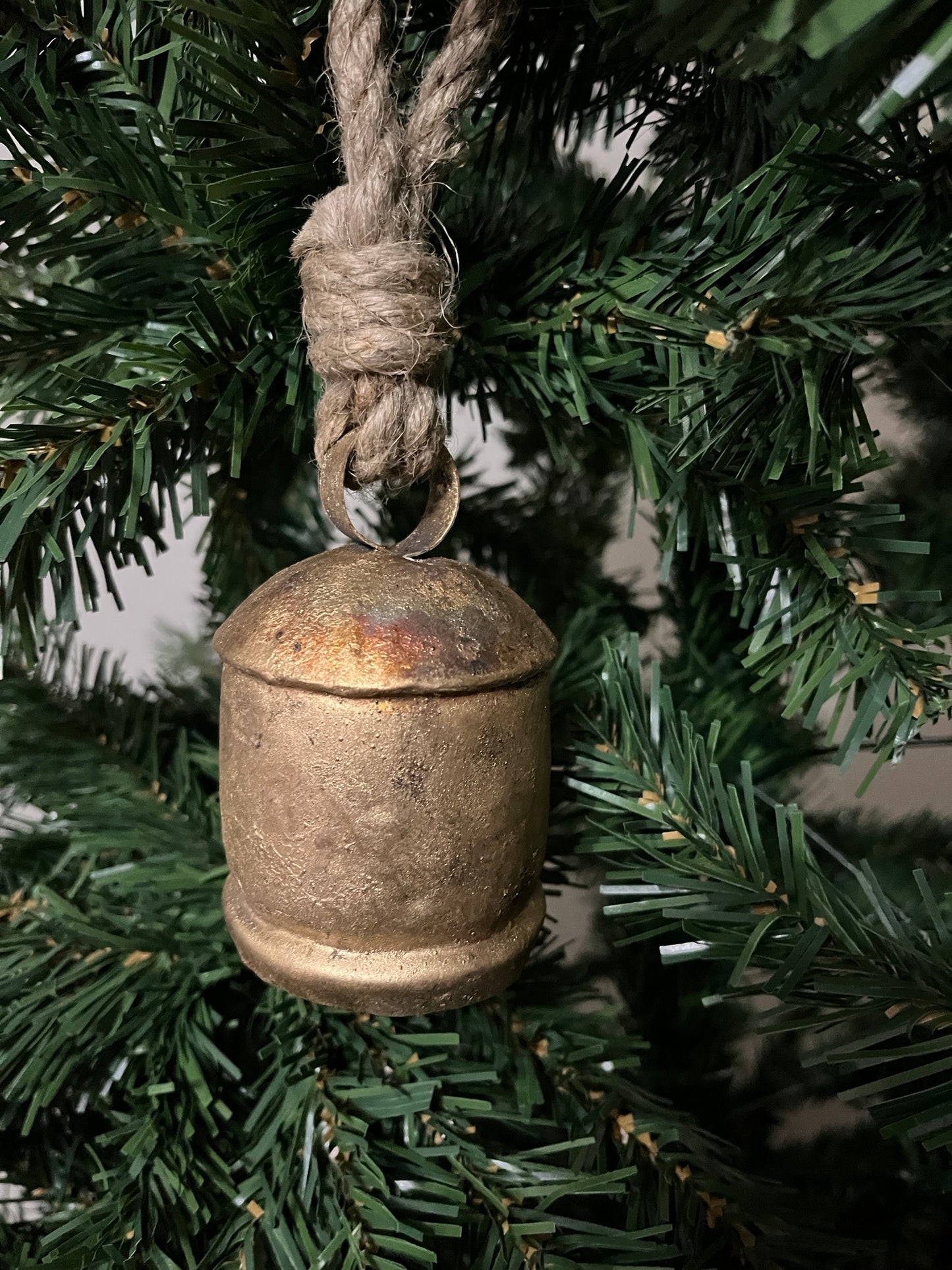 Large Vintage Cow Bell on Rustic Rope