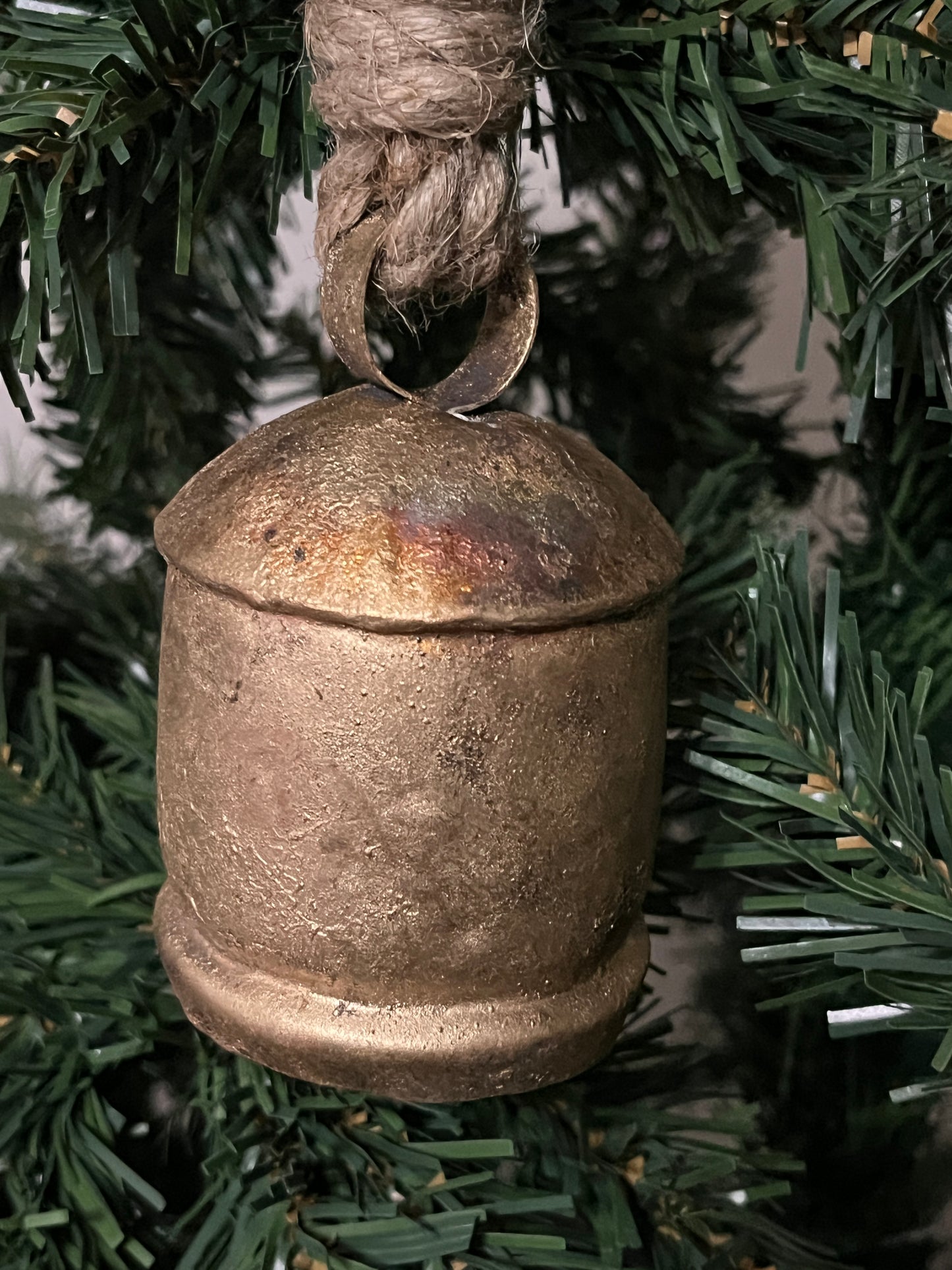 Large Vintage Cow Bell on Rustic Rope
