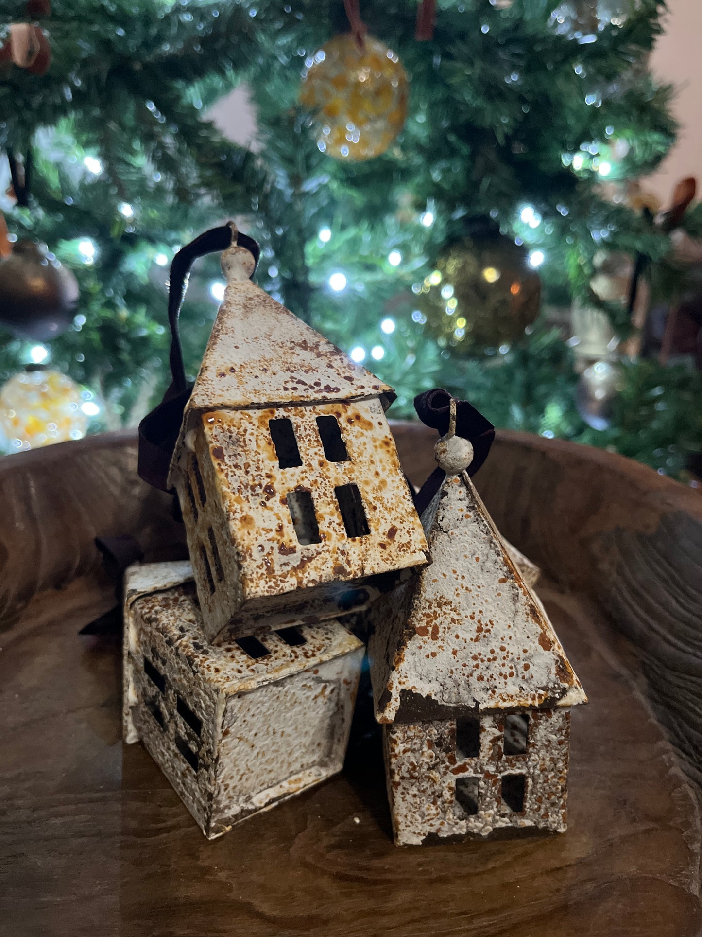Rustic Iron House Bauble