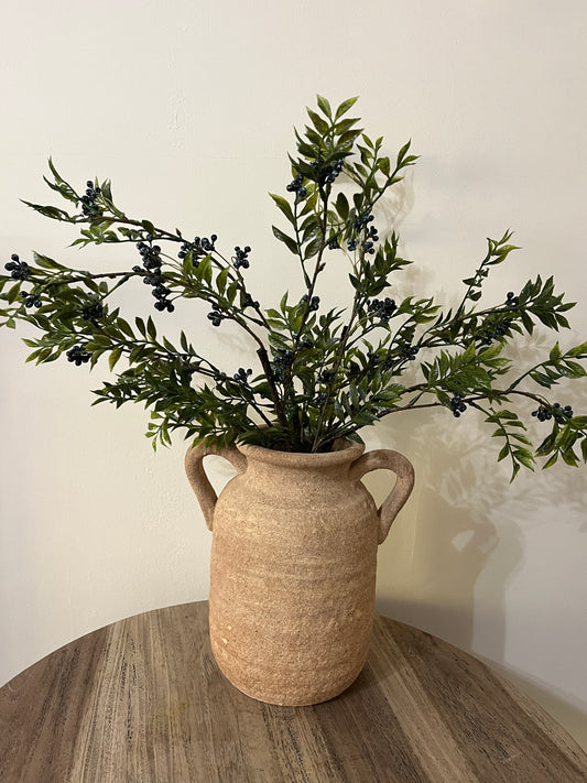 Faux Nandina Foliage with Blue Berry