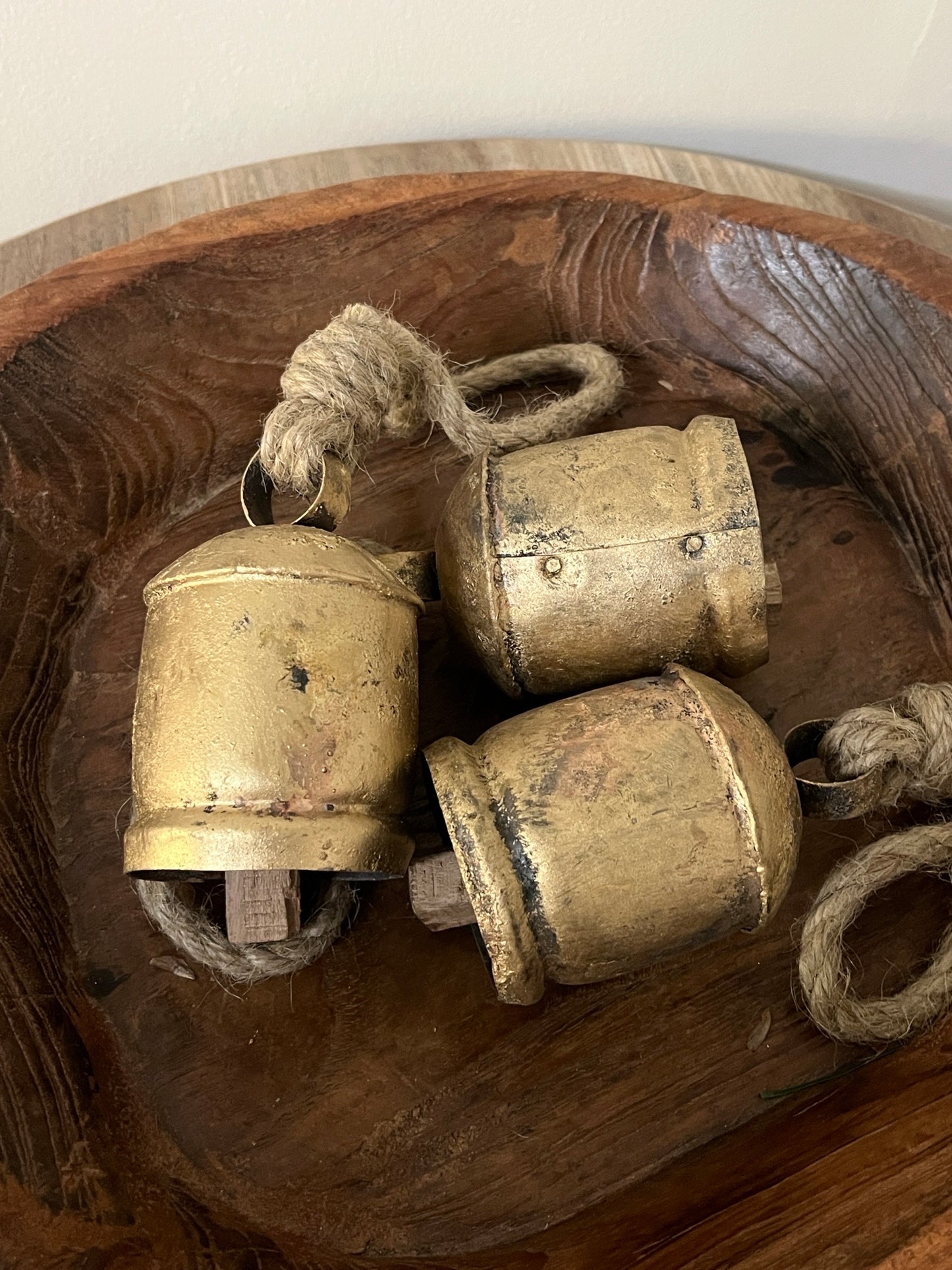 Large Vintage Cow Bell on Rustic Rope