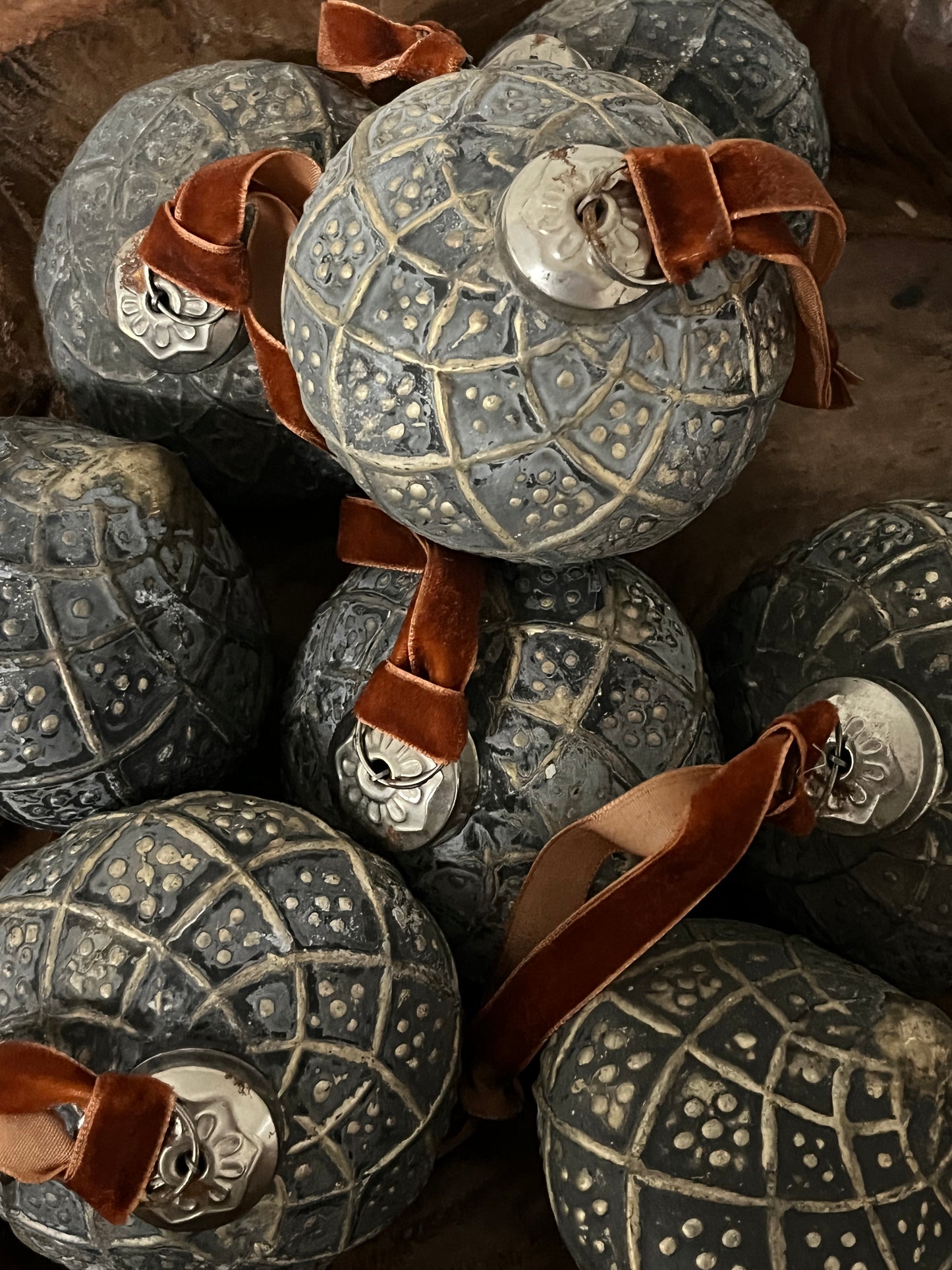 Antiqued Recycled Glass Bauble