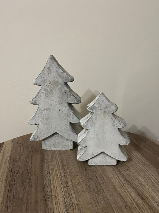 Whitewash Rustic Ceramic Christmas Tree