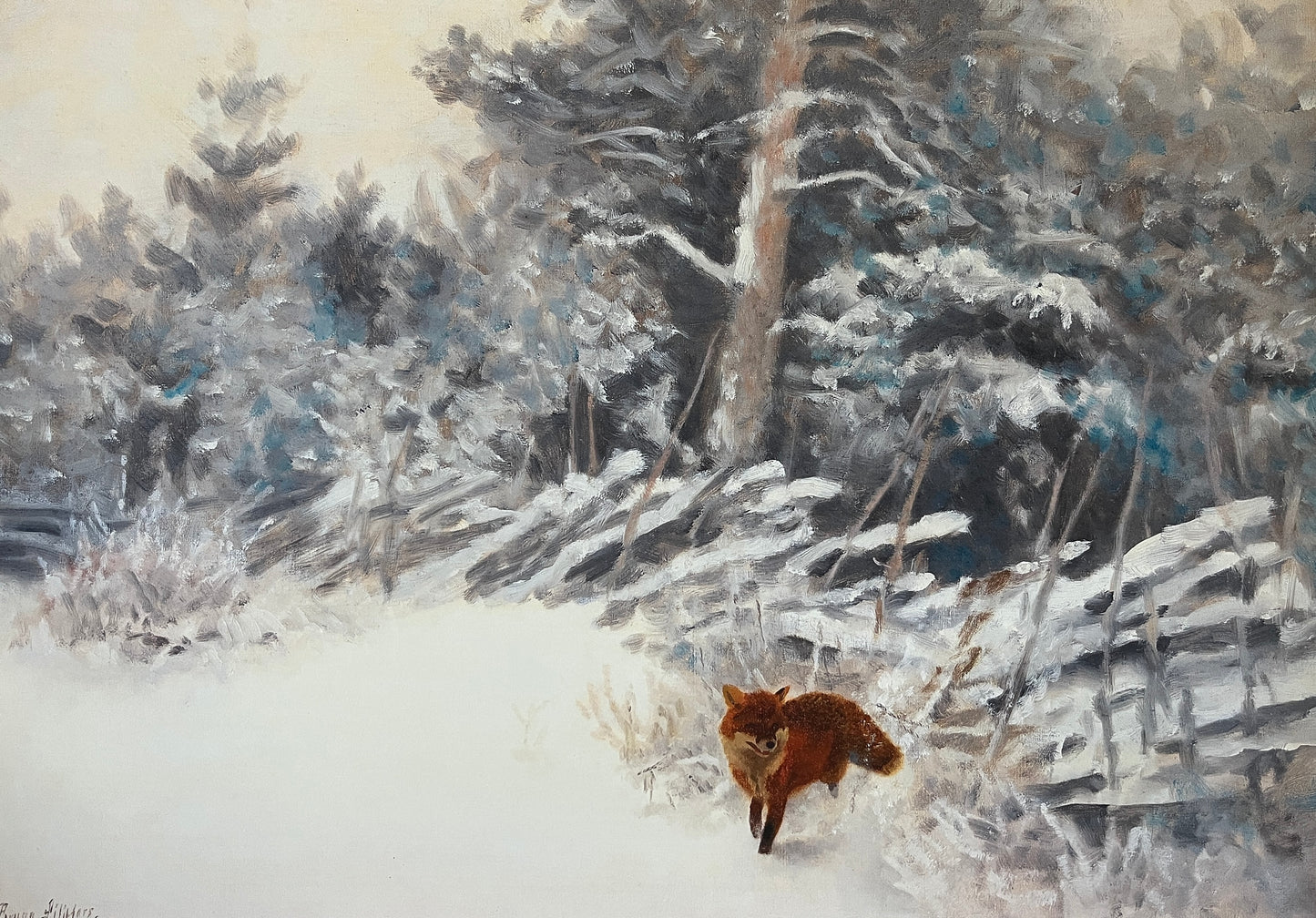 Winter Fox Art Print (A4 & A3)