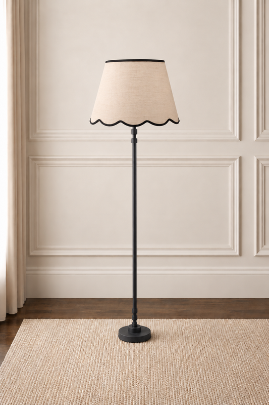 Rhode Matt Black Stick Metal Floor Lamp