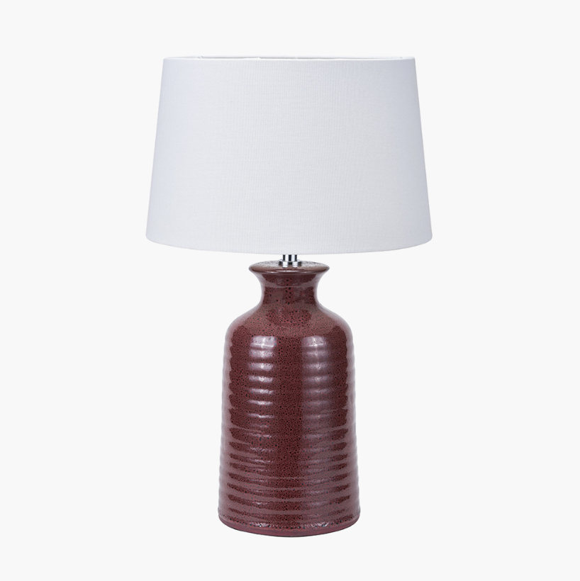 HELKA Mulberry Reactive Glaze Table Lamp