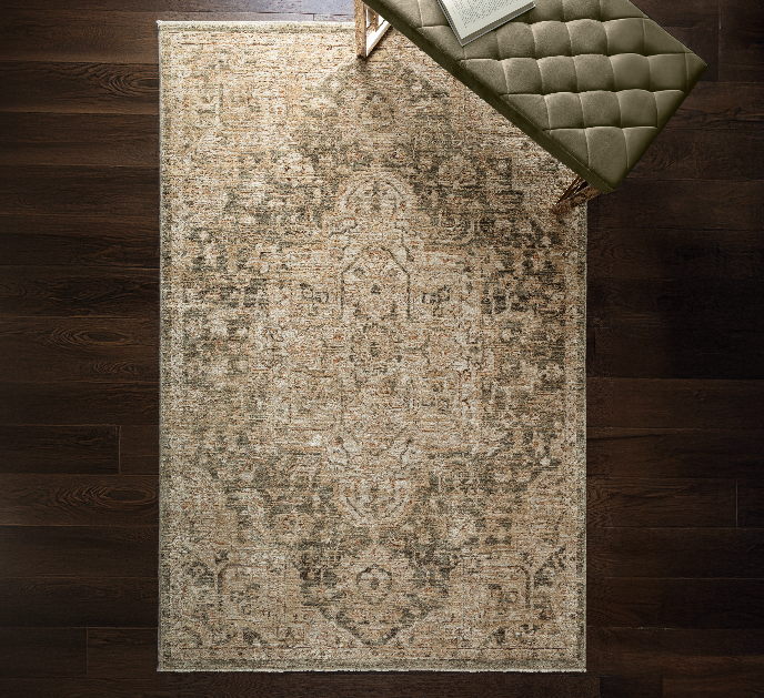 ANYA Vintage Inspired Persian Rug - Green