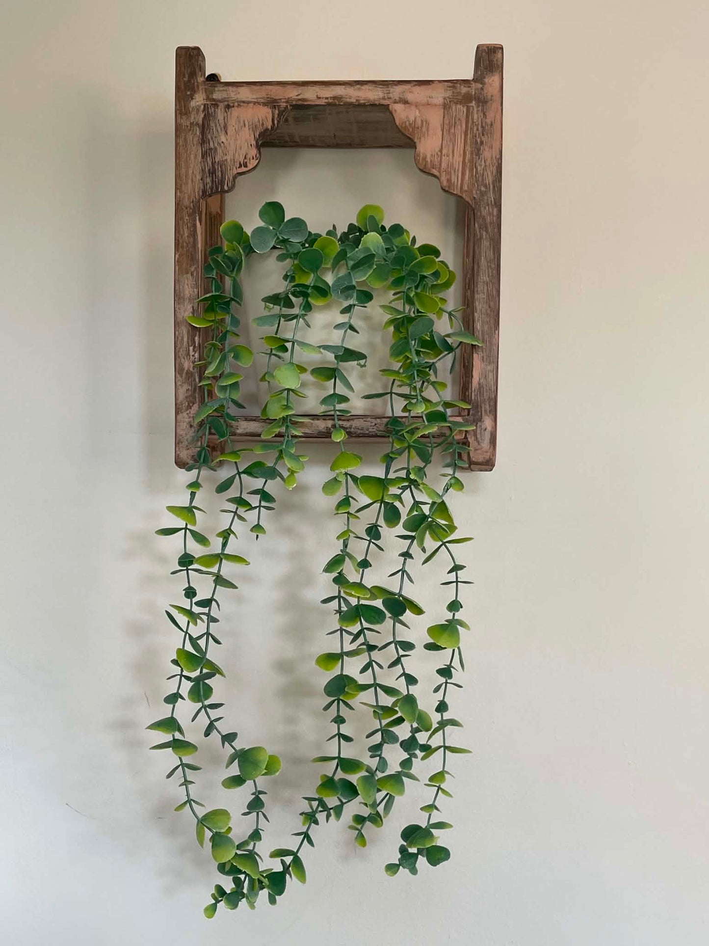Salvaged Hand Made Decorative Shelf - Dusky Pink