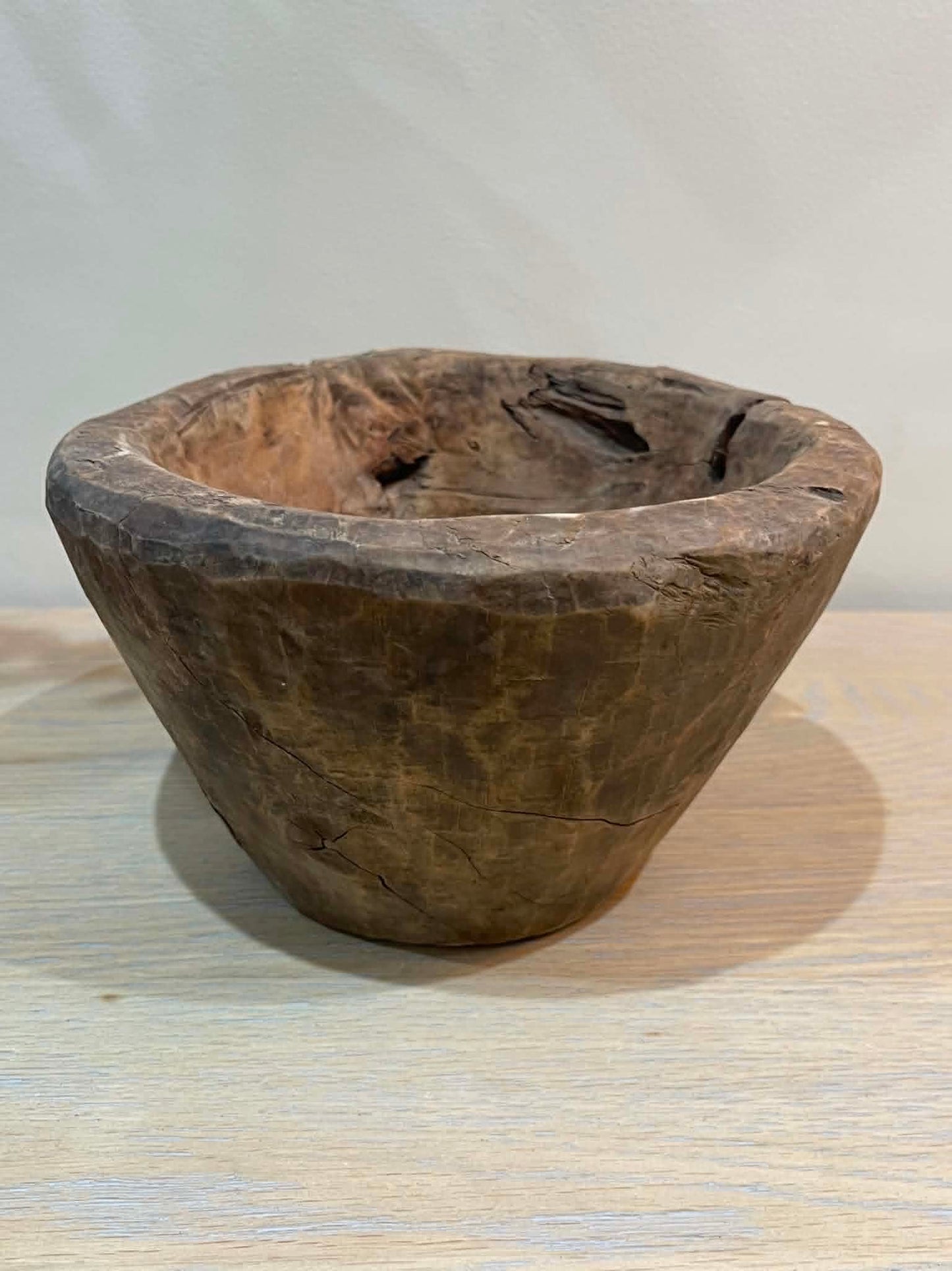 Salvaged Hand Carved Wooden Bowl (C)