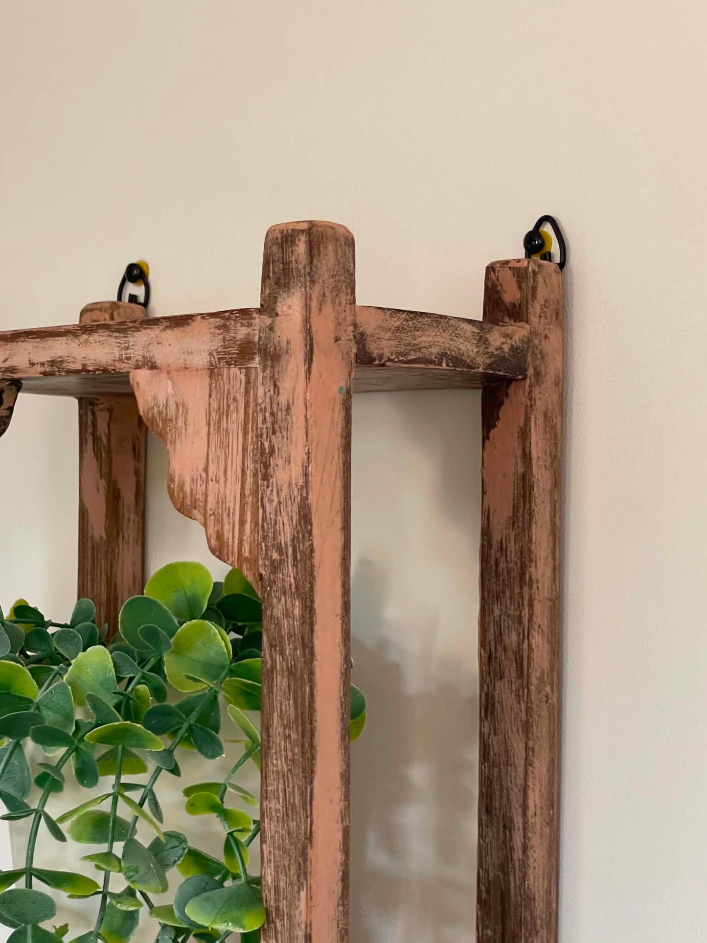 Salvaged Hand Made Decorative Shelf - Dusky Pink