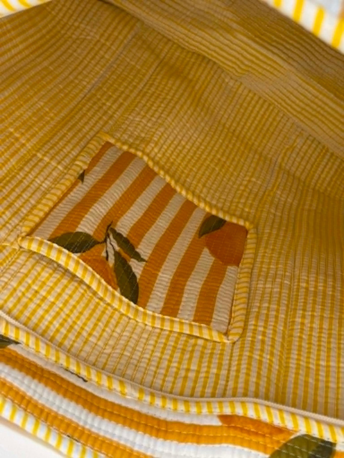 Lemon Stripe Tote Bag