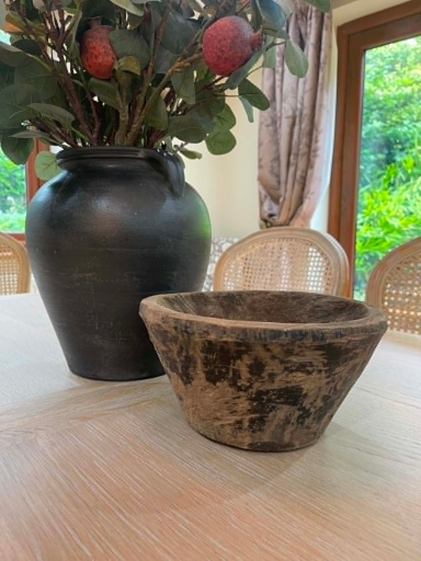 Salvaged Hand Carved Wooden Bowl (A)