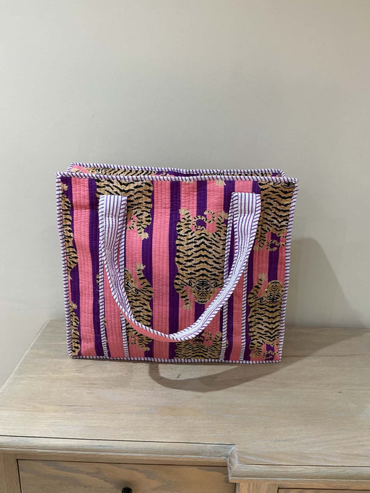 Purple & Pink Safari Tote Bag