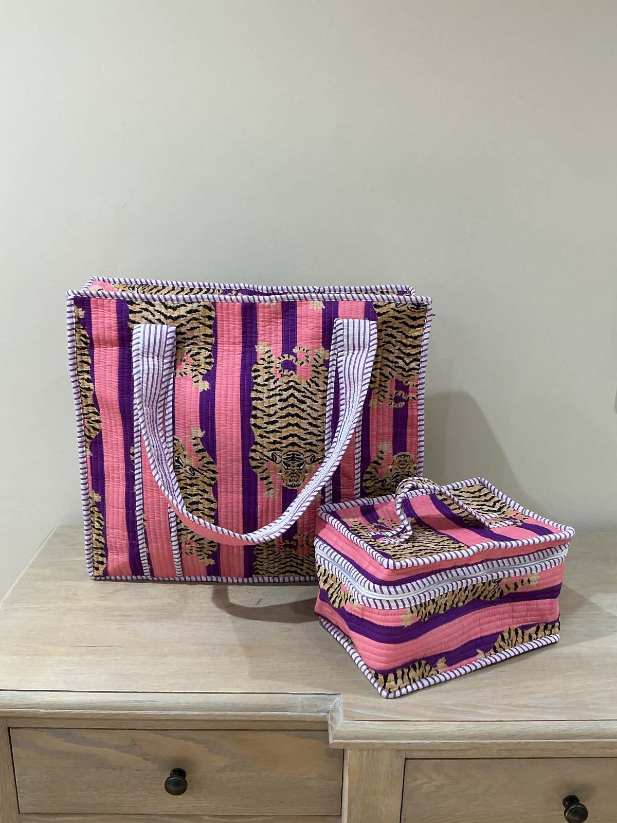 Purple & Pink Safari Tote Bag