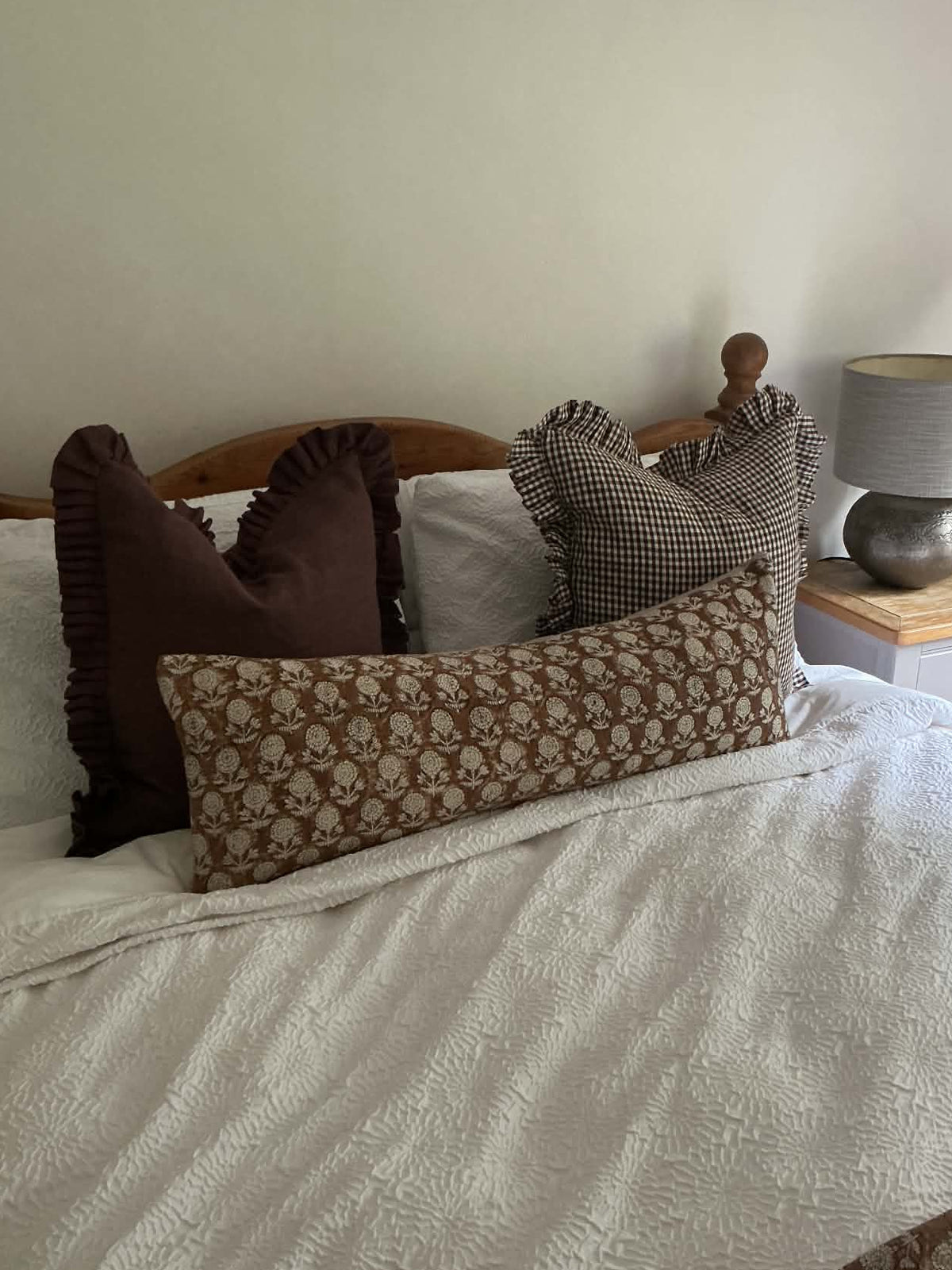 Aurora Hand Block Printed Lumbar Cushion