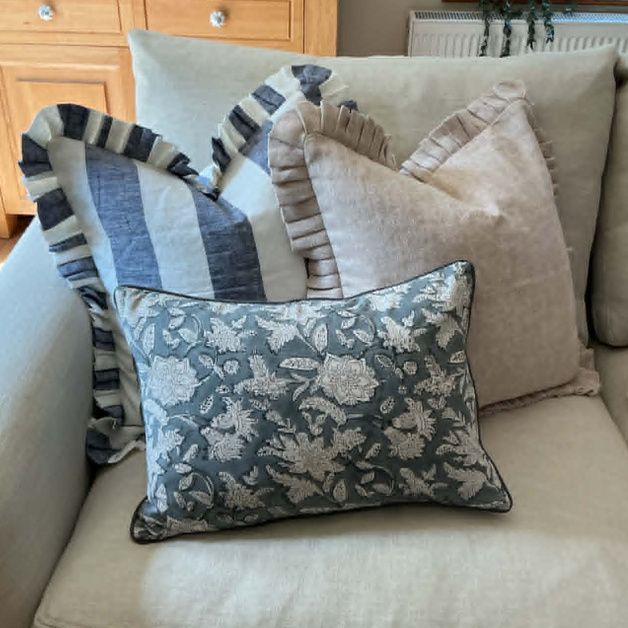 Darcy Hand Block Printed Bolster Cushion Cover