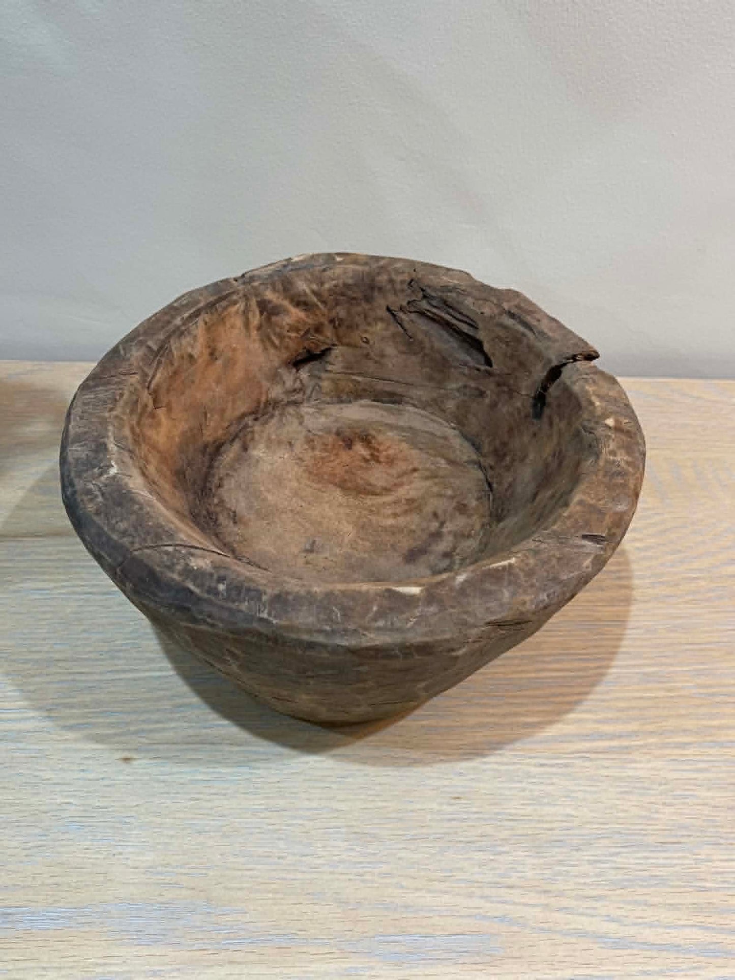 Salvaged Hand Carved Wooden Bowl (C)