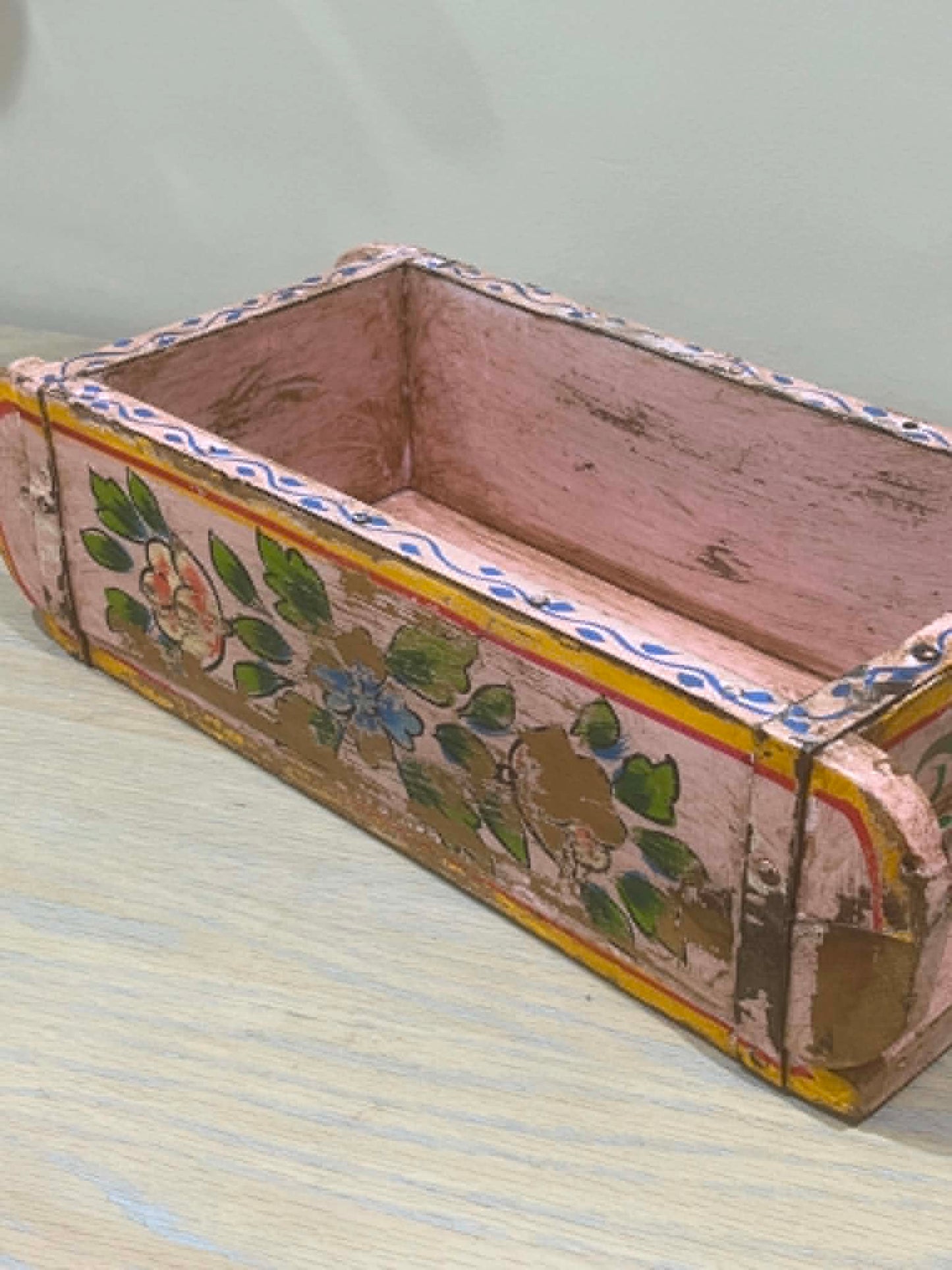 Salvaged Hand Painted Indian Brick Mould - Blush Pink