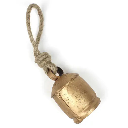 Large Vintage Cow Bell on Rustic Rope