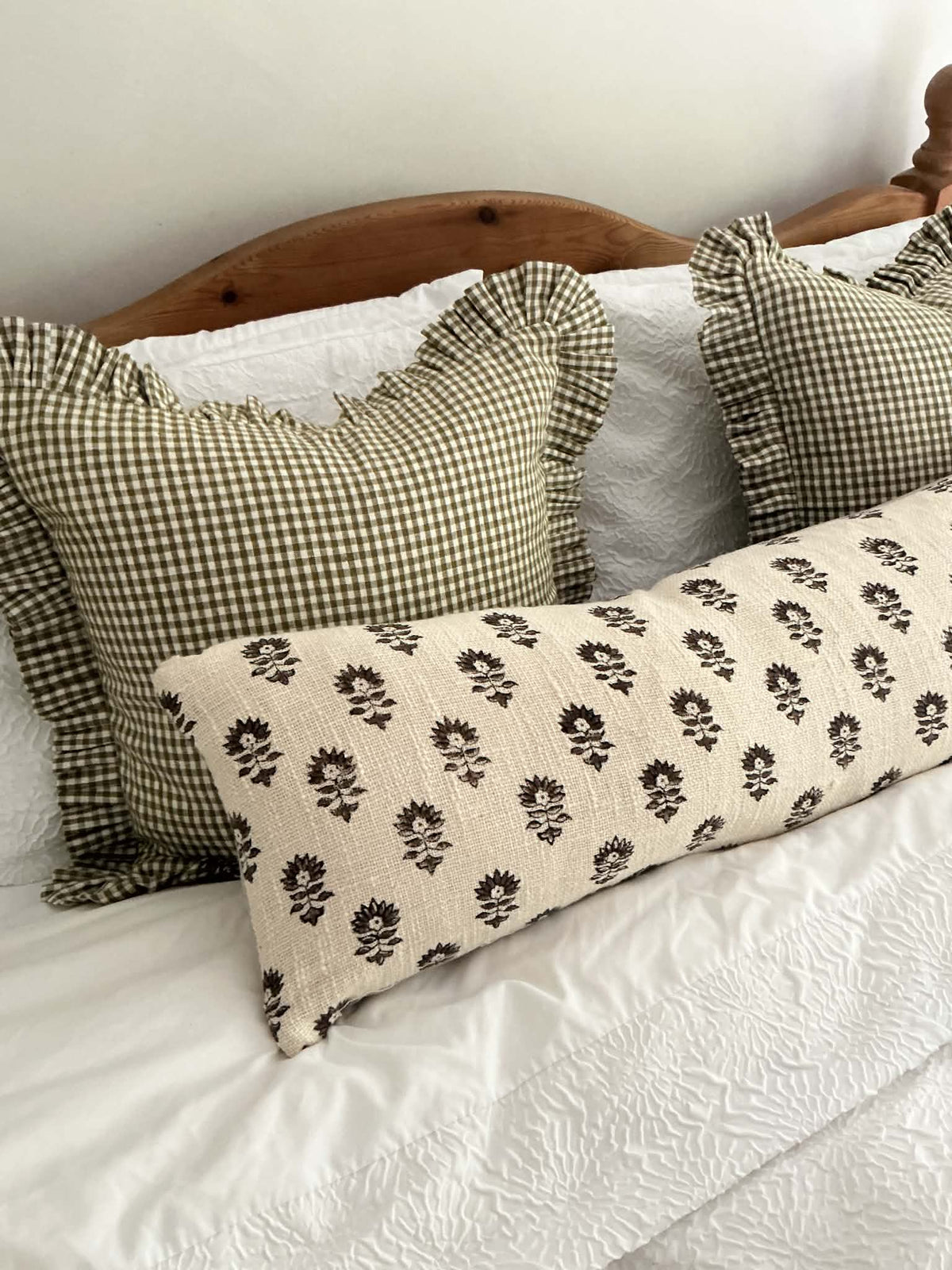Lara Hand Block Printed Lumbar Cushion