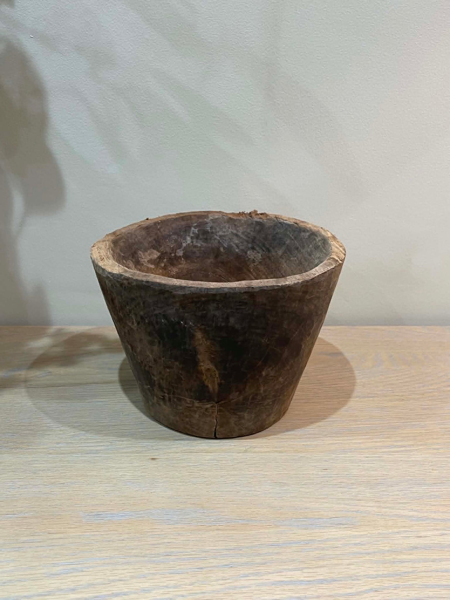 Salvaged Hand Carved Wooden Bowl (F)
