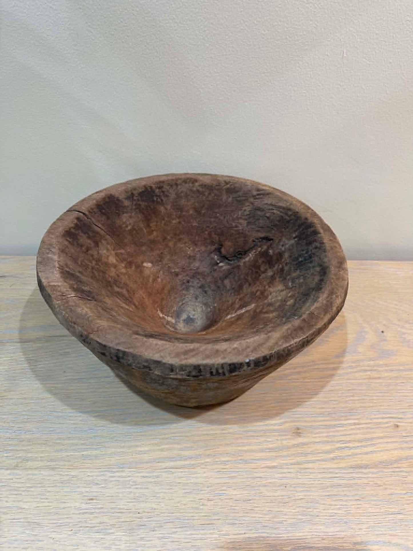 Salvaged Hand Carved Wooden Bowl (A)