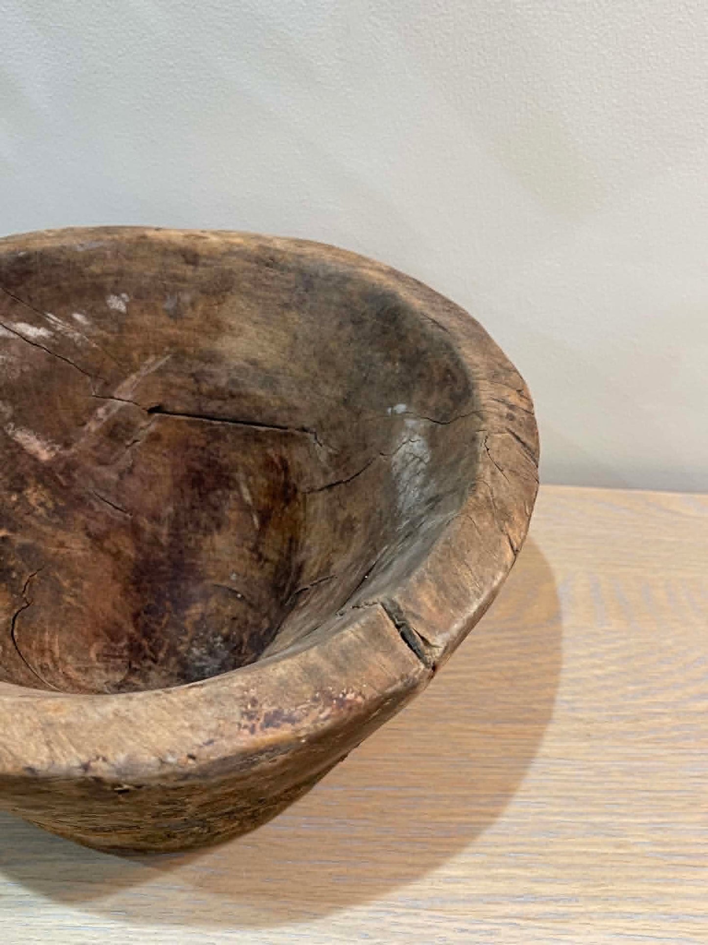 Salvaged Hand Carved Wooden Bowl (D)