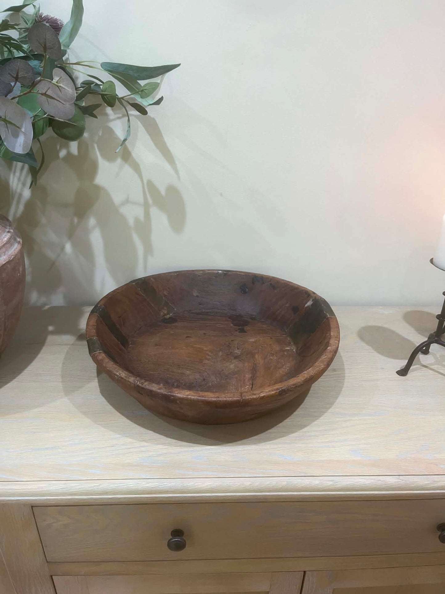 Salvaged Indian Dough Bowl (A)