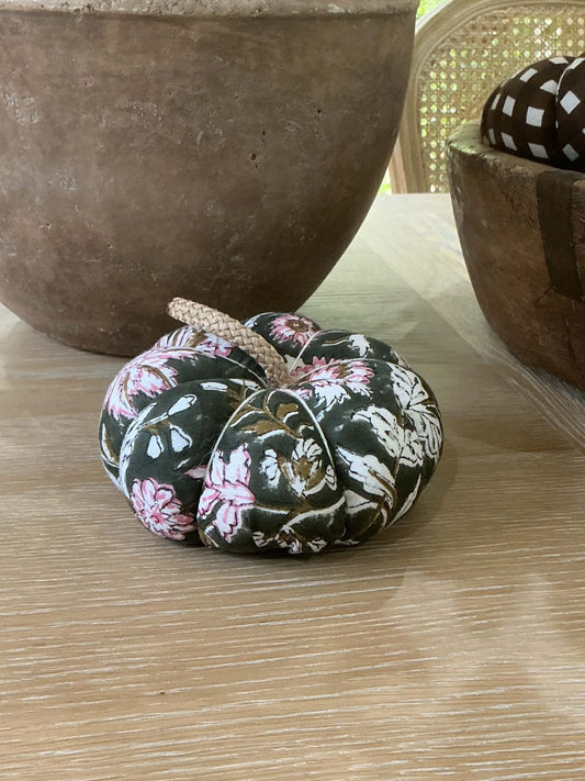 Handmade Evergreen Floral Pumpkin