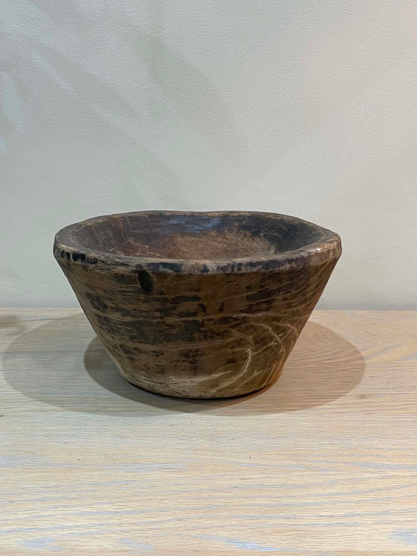 Salvaged Hand Carved Wooden Bowl (K)