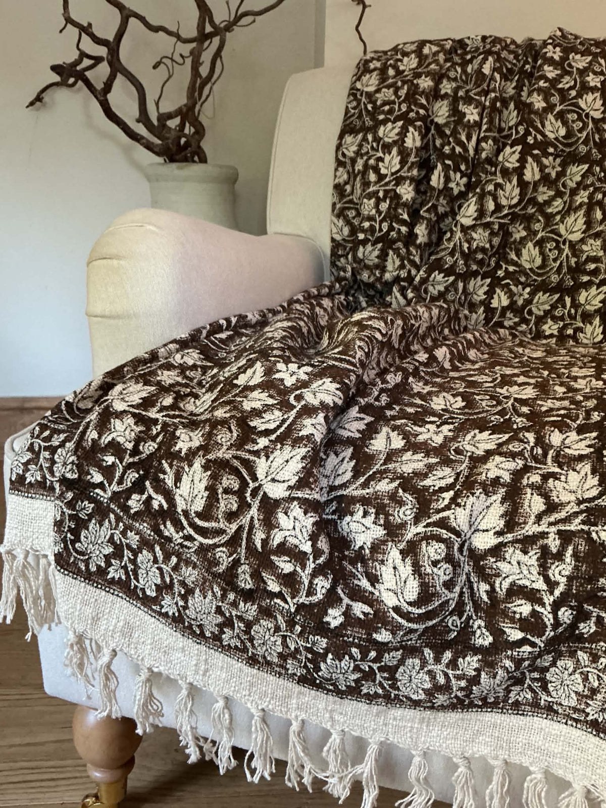 Alderwood Hand Block Printed Throw