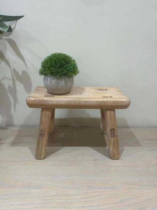 Salvaged Rustic Wooden Stool (B)