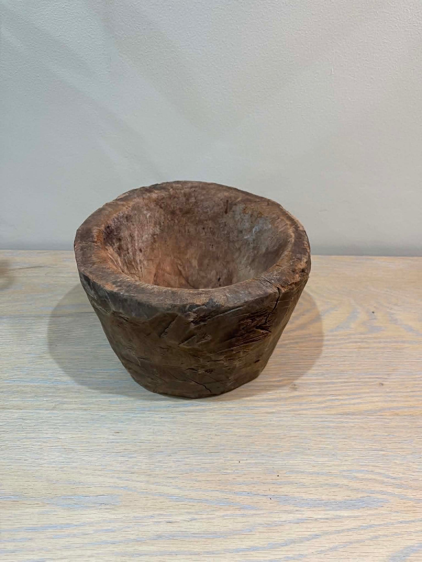 Salvaged Hand Carved Wooden Bowl (M)