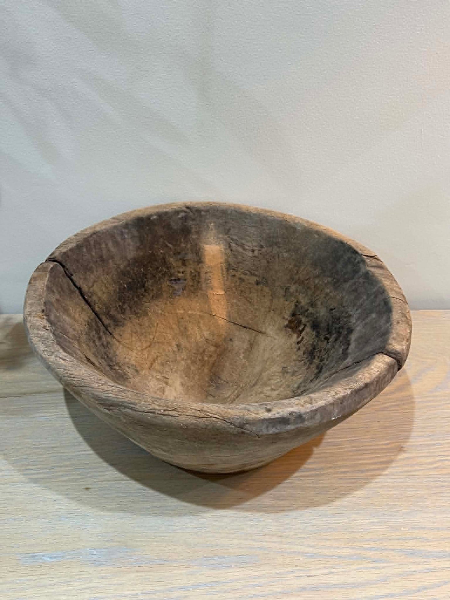 Salvaged Hand Carved Wooden Bowl (E)