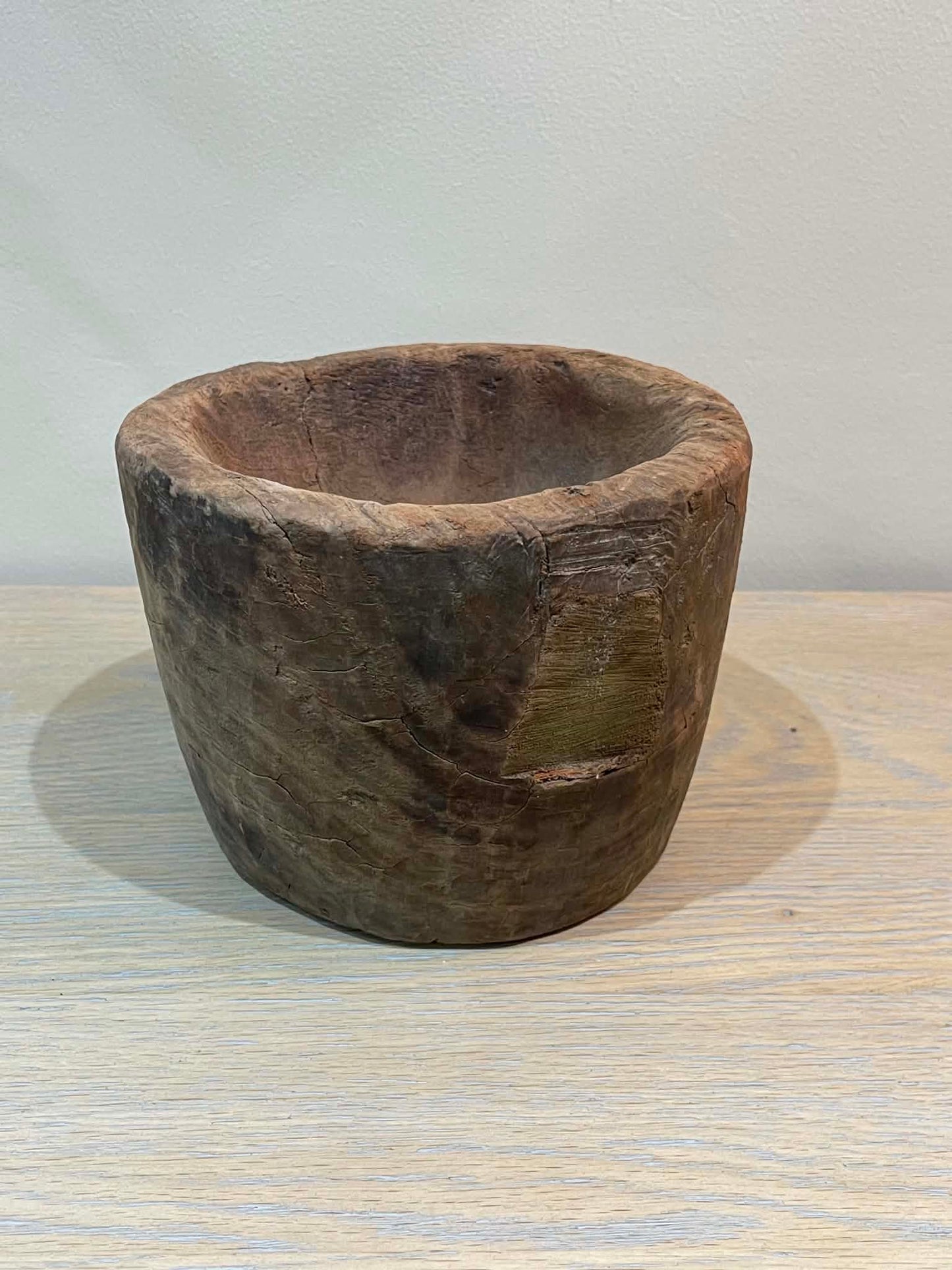 Salvaged Hand Carved Wooden Bowl (O)