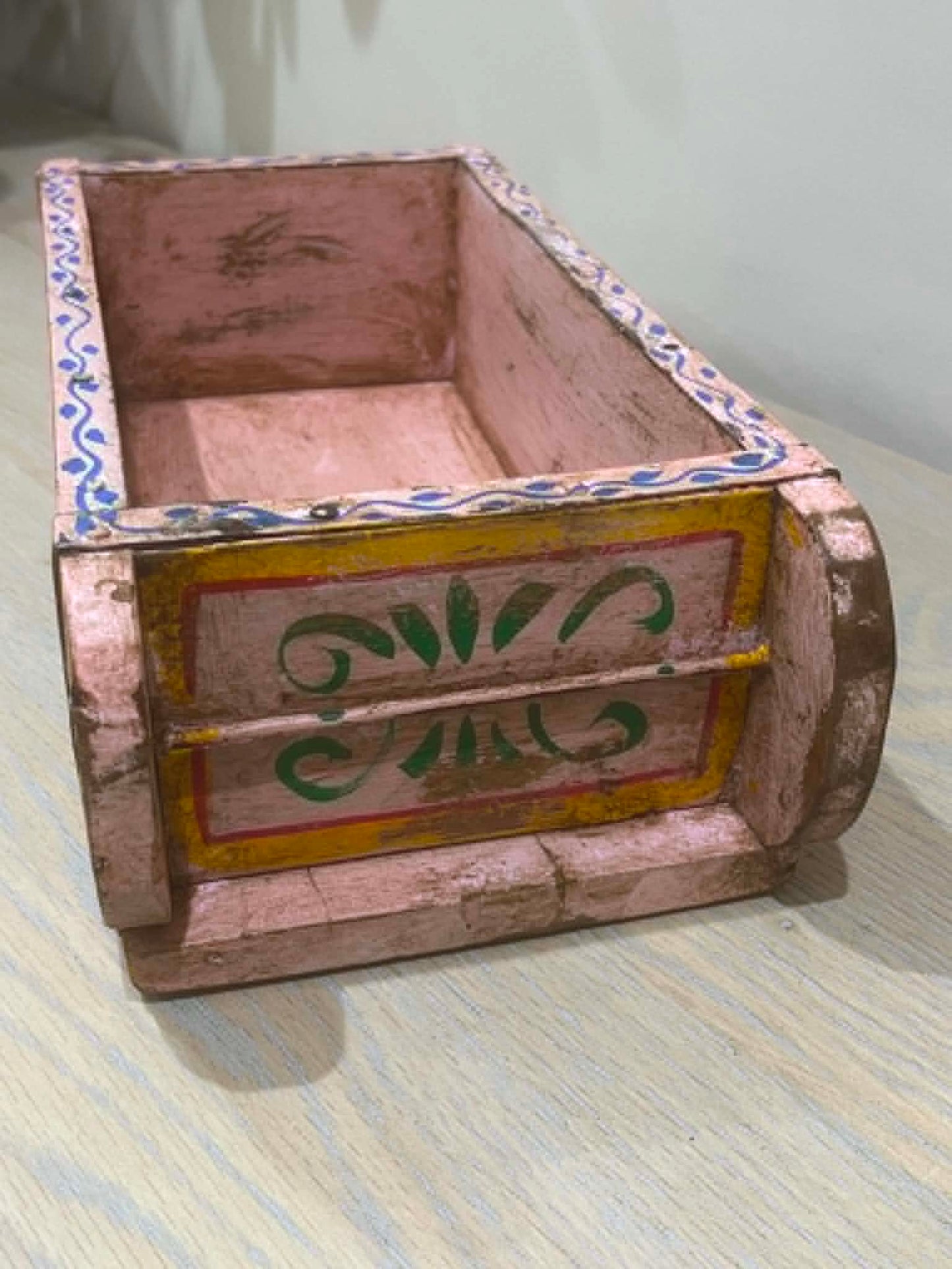 Salvaged Hand Painted Indian Brick Mould - Blush Pink