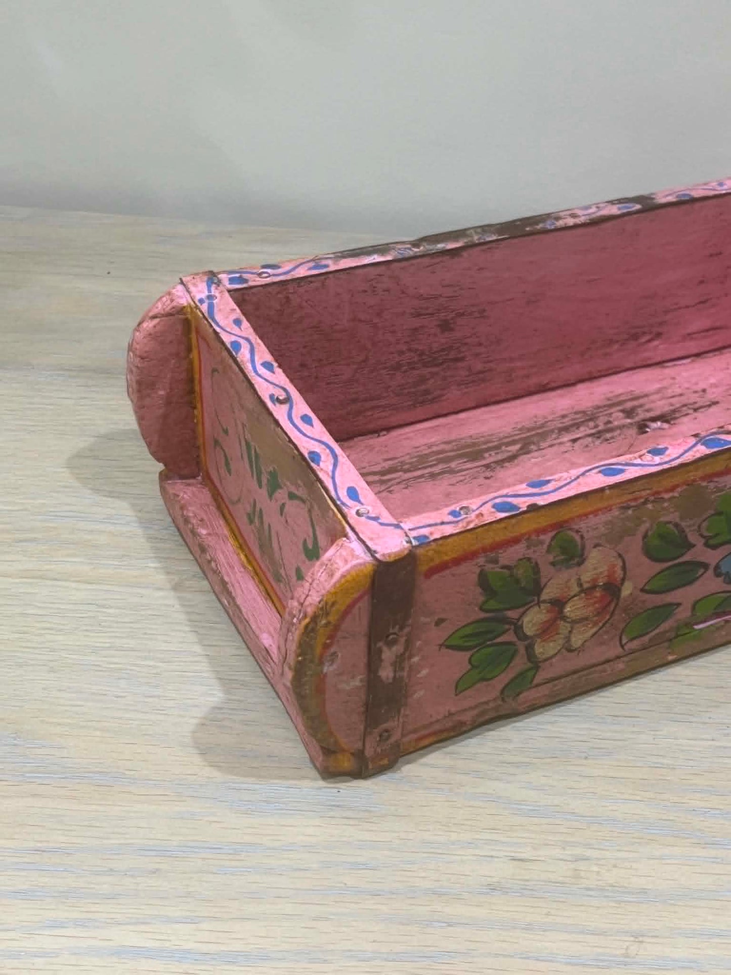 Salvaged Hand Painted Indian Brick Mould - Pink
