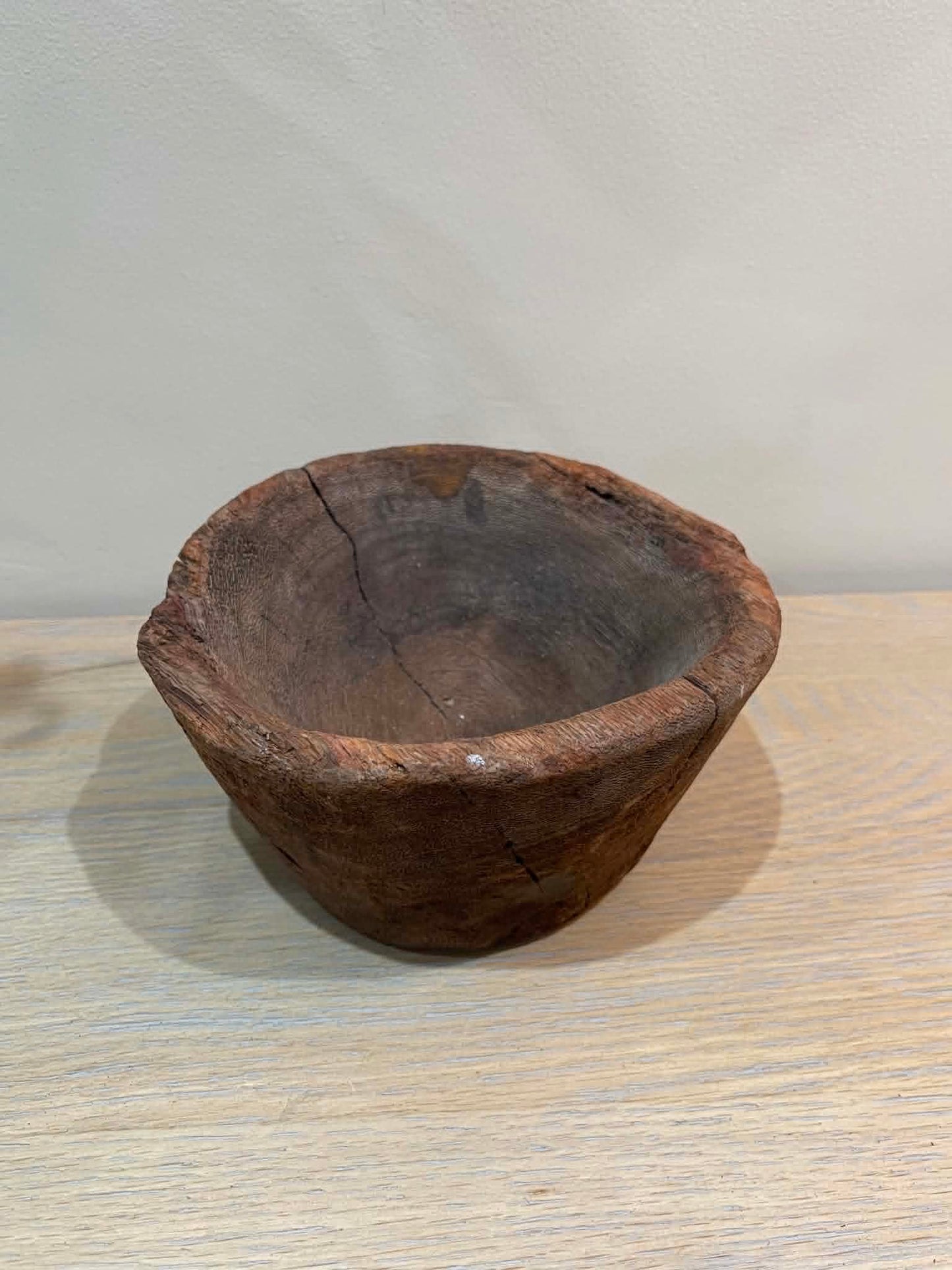 Salvaged Hand Carved Wooden Bowl (H)