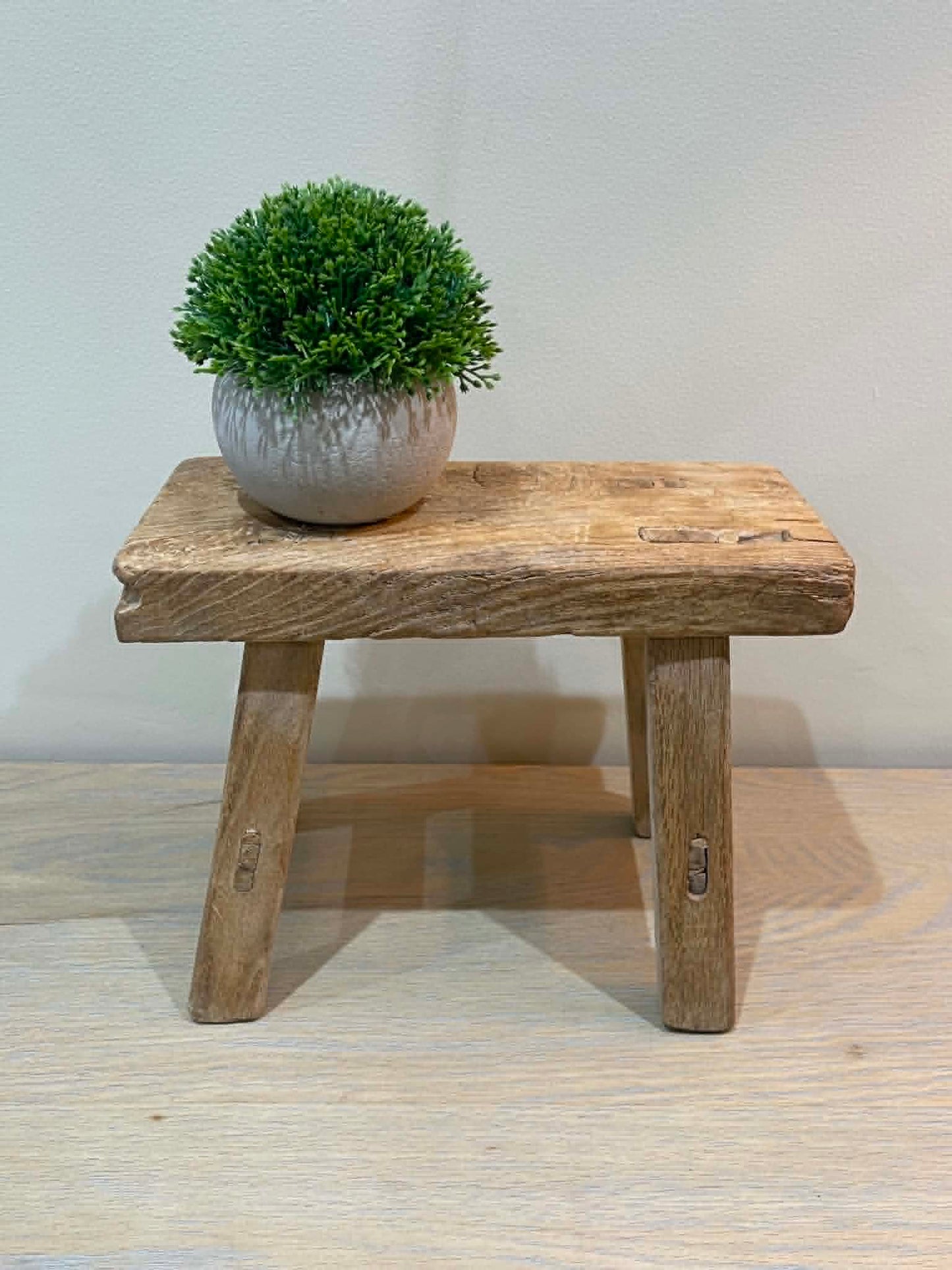 Salvaged Rustic Wooden Display Stool