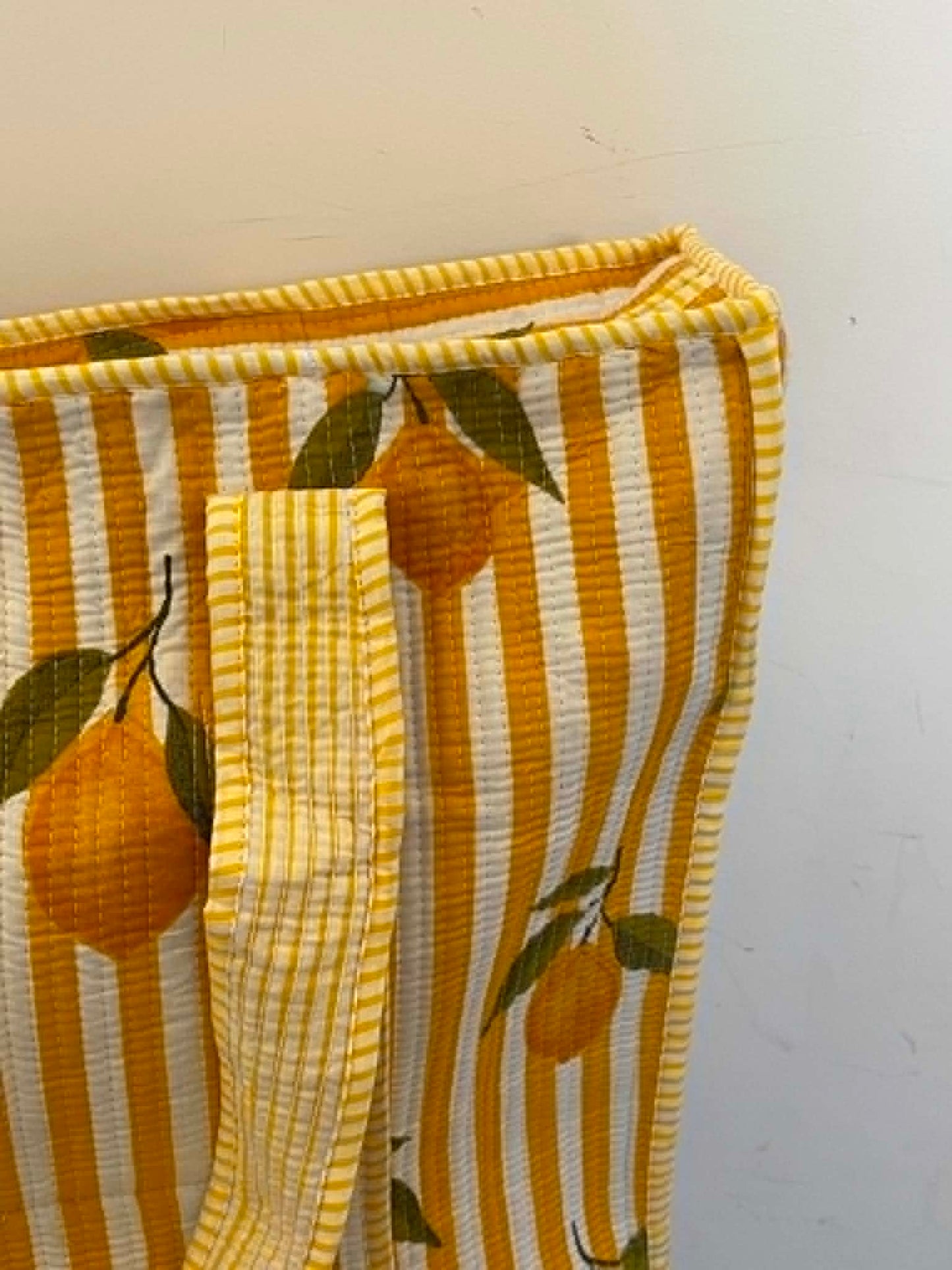 Lemon Stripe Tote Bag
