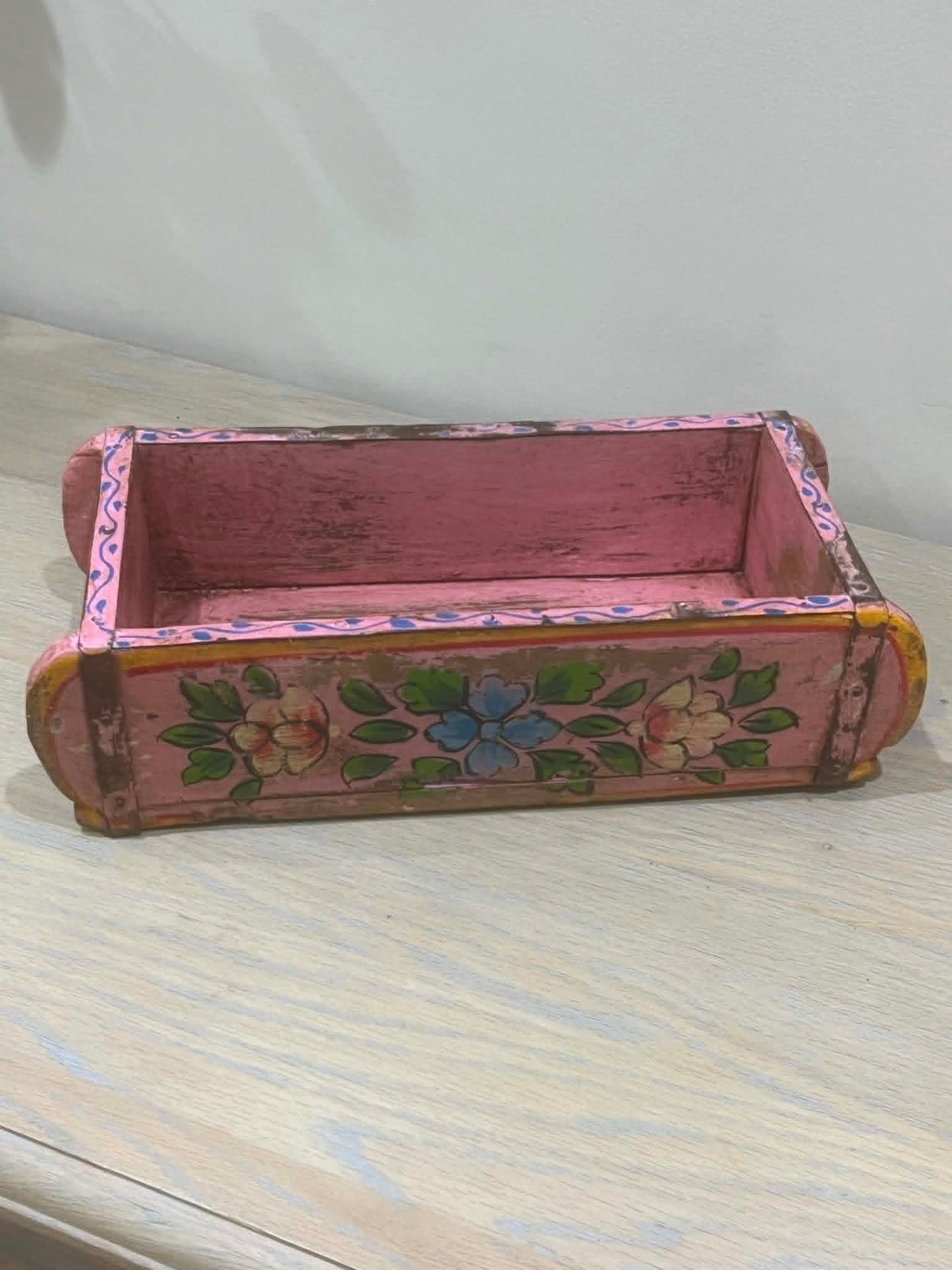 Salvaged Hand Painted Indian Brick Mould - Pink