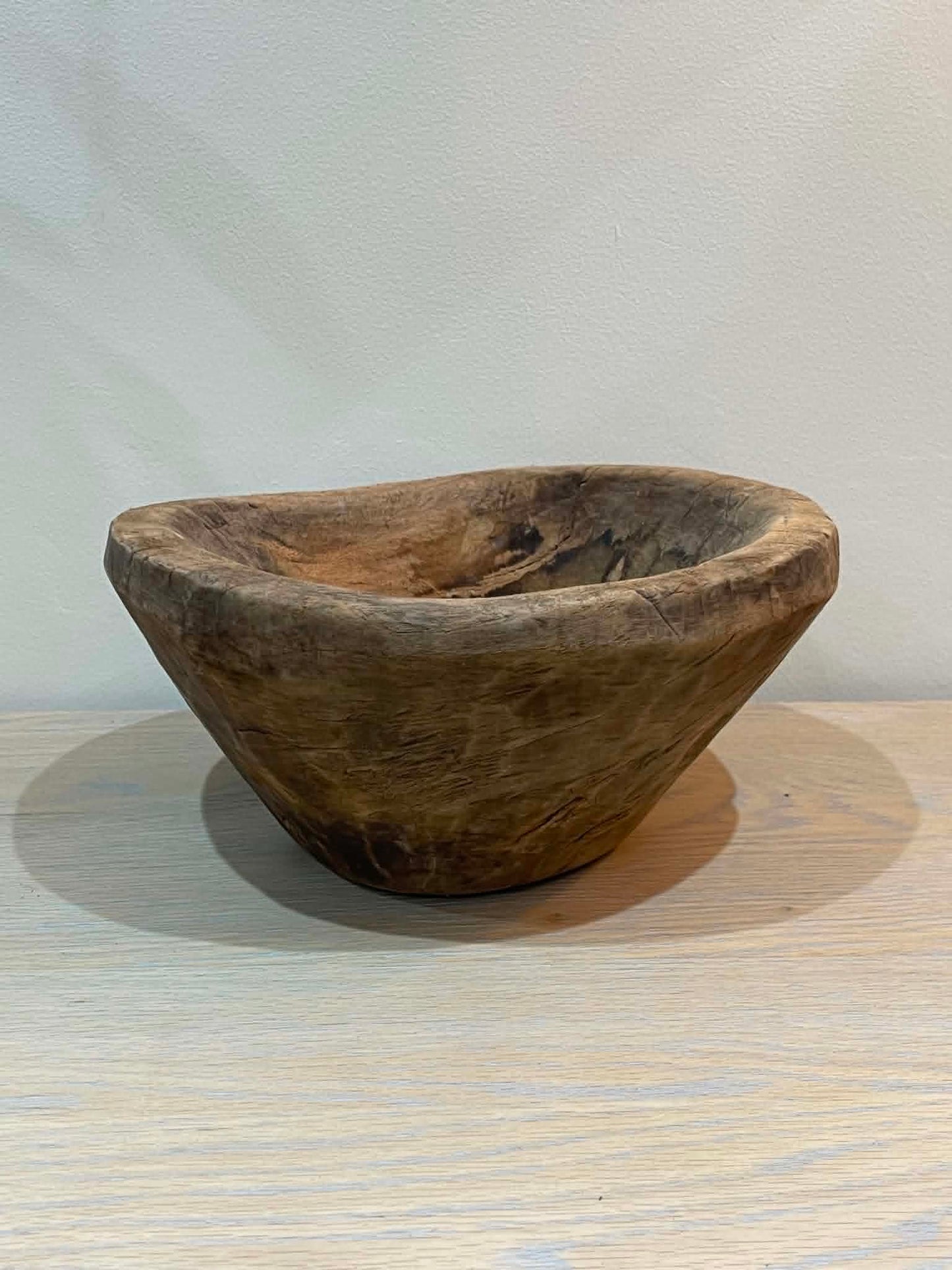 Salvaged Hand Carved Wooden Bowl (G)