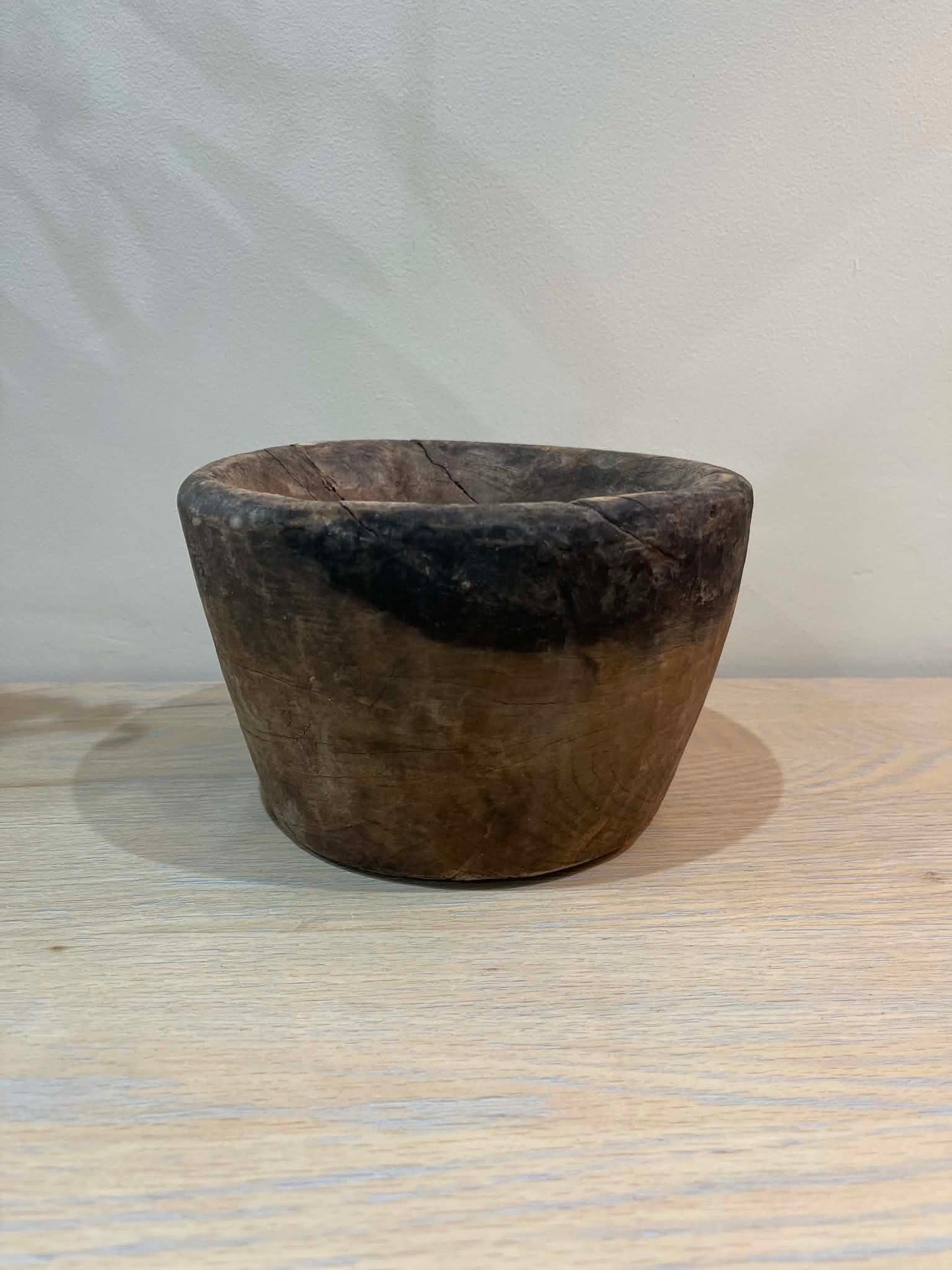 Salvaged Hand Carved Wooden Bowl (B)